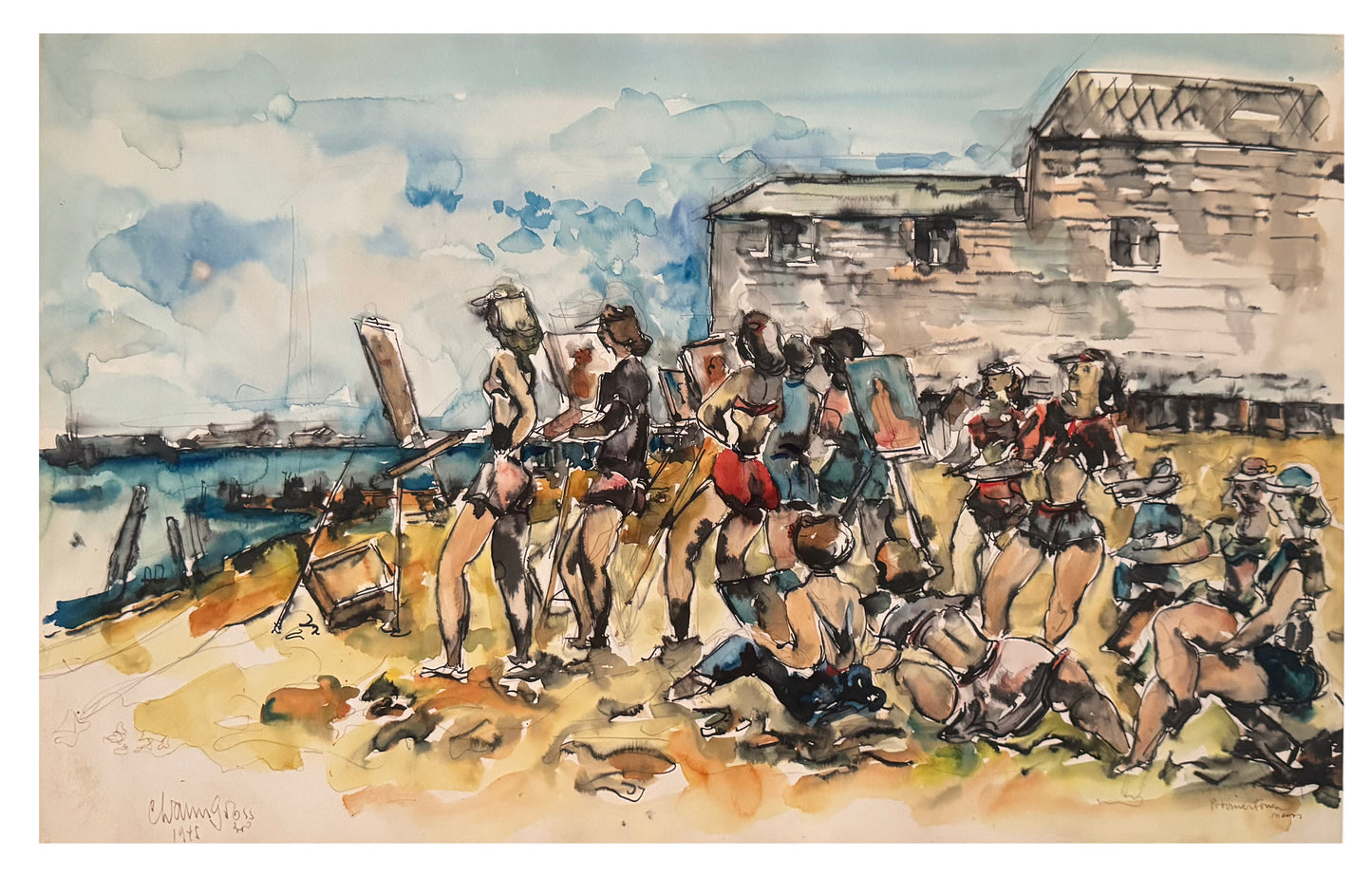 Chaim Gross — Plein-Air Painters, Provincetown 1948