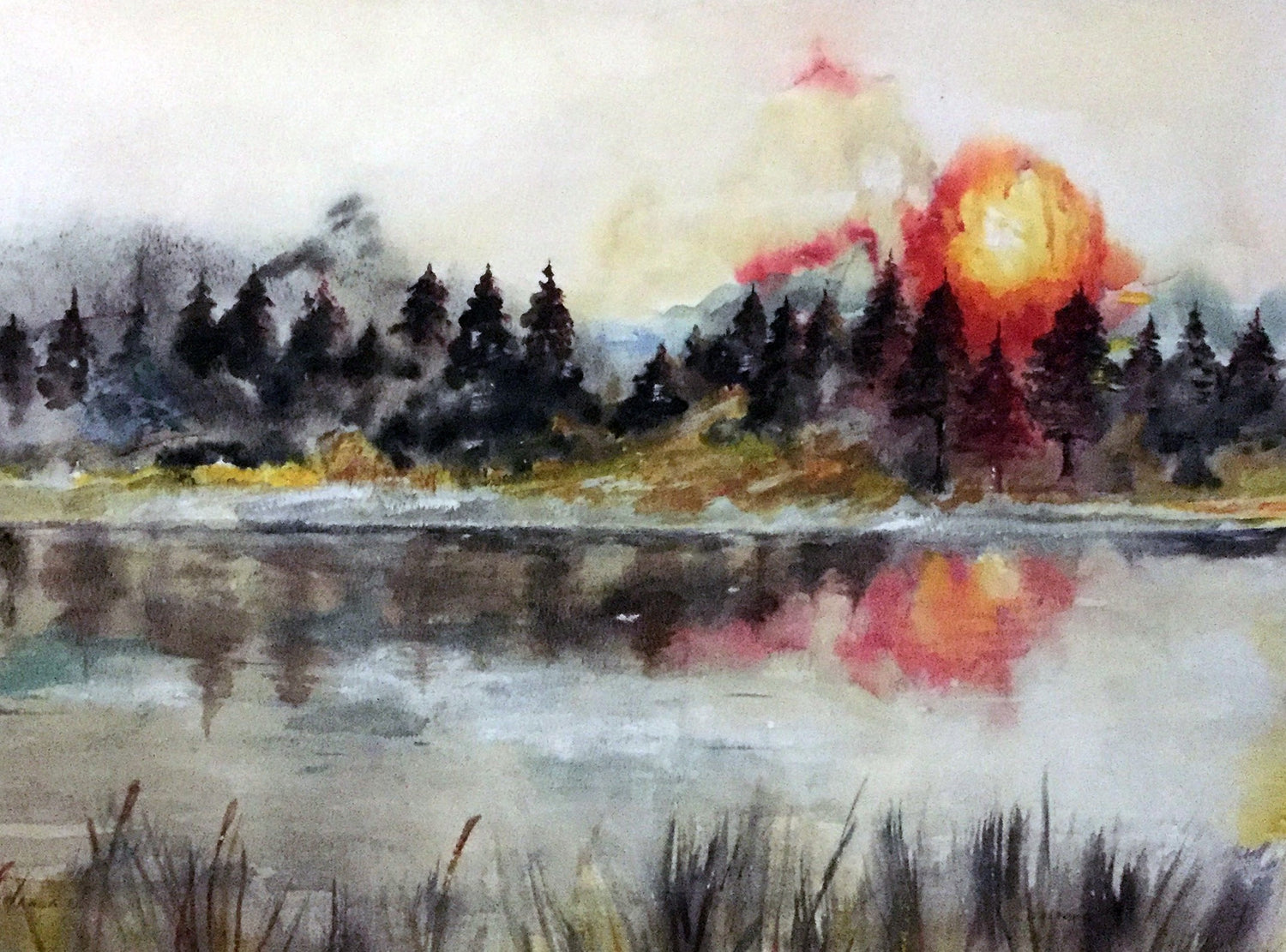 Alice Rieder Wilkerson - Deltona Morning - Watercolor - VLAF Collection
