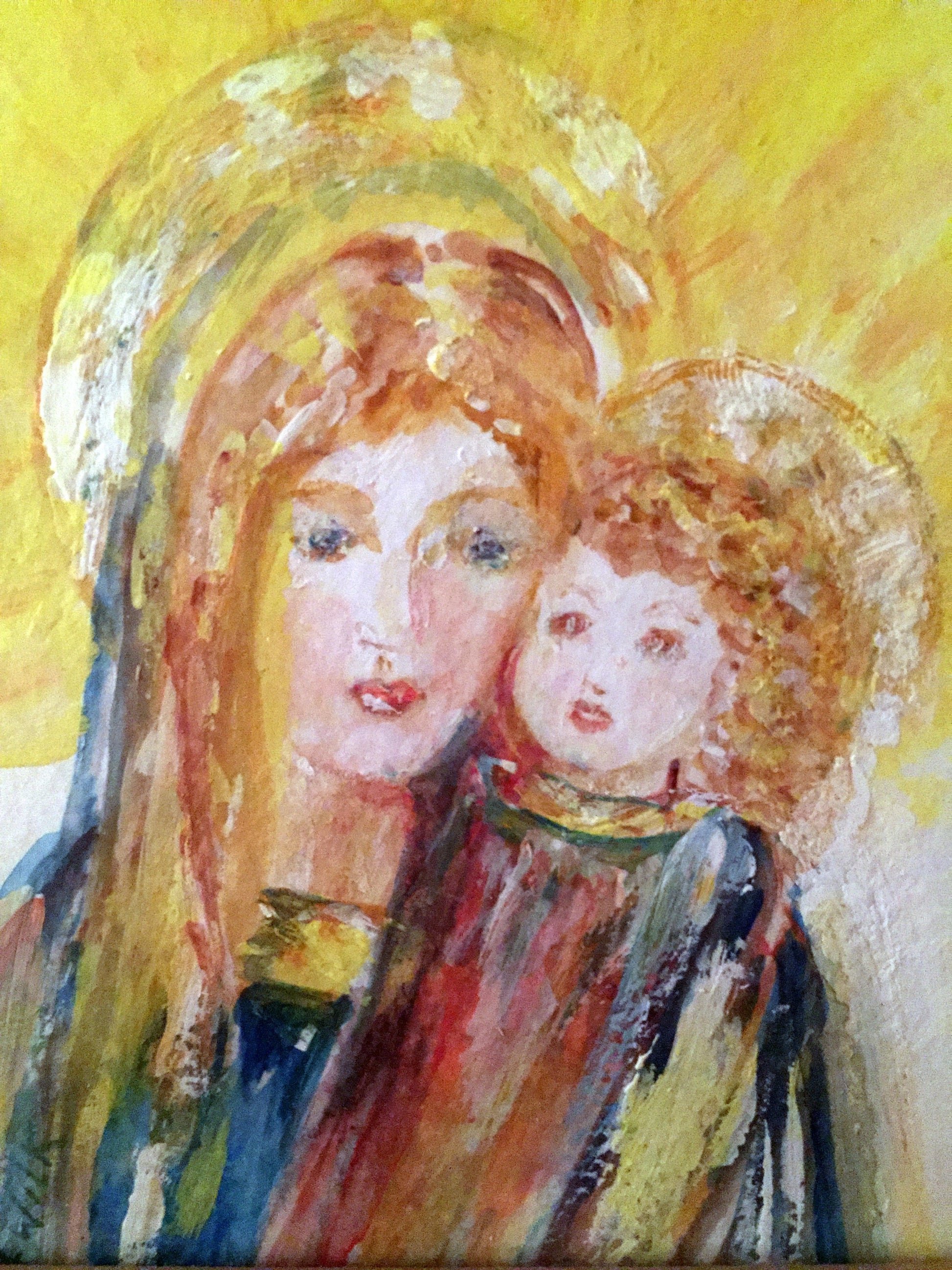 Alice Rieder Wilkerson - Madonna in Radiant Light - Watercolor - VLAF Collection